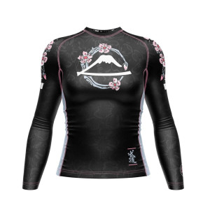 Rashguard - Fuji - Noir/Rose - Blossom