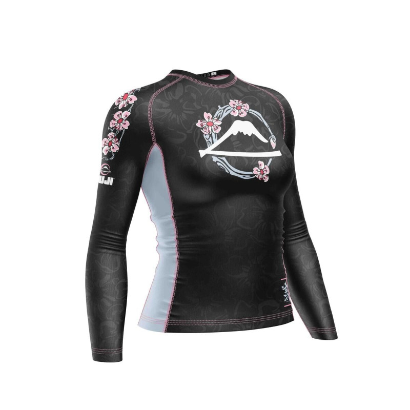 Rashguard - Fuji - Noir/Rose - Blossom