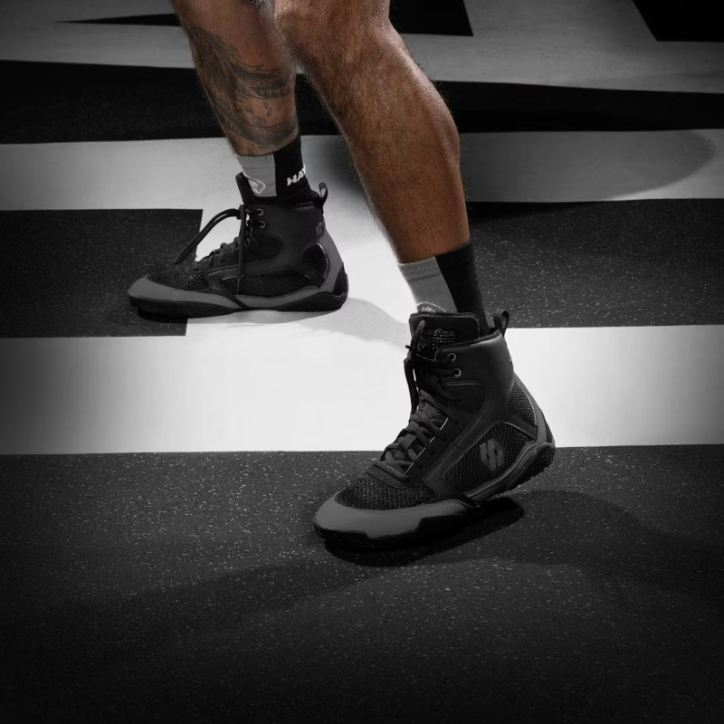 Chaussures de Boxe Hayabusa | Noir/Gris | Mayweather Champ
