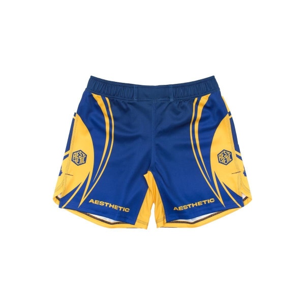 Short de Combat - Fightshort Aesthetic - Marine et Jaune Doré - Polaris
