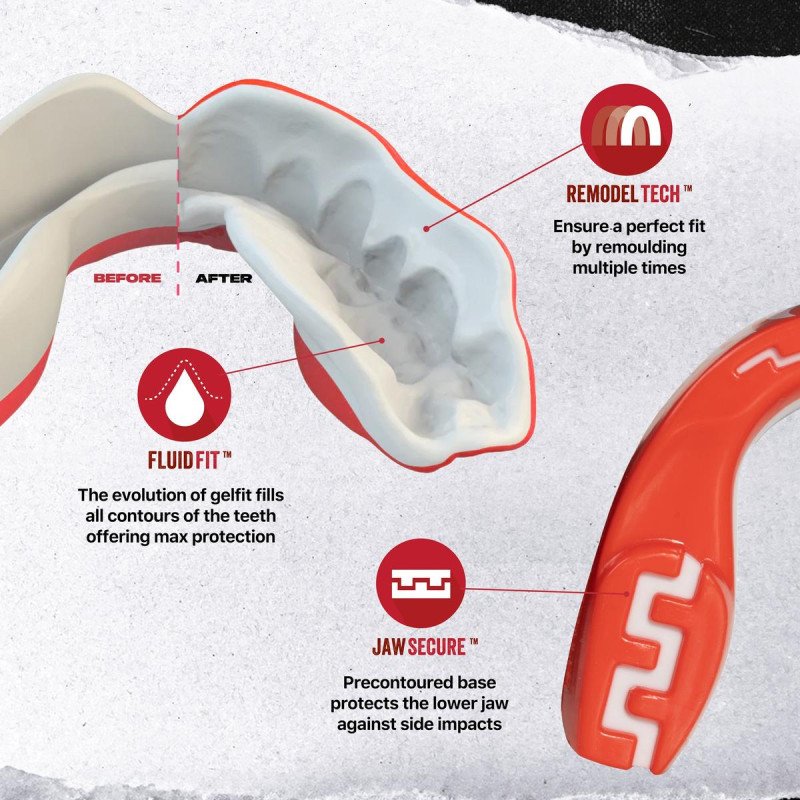 Protège-dents SafeJawz | Viper | Orange/Blanc