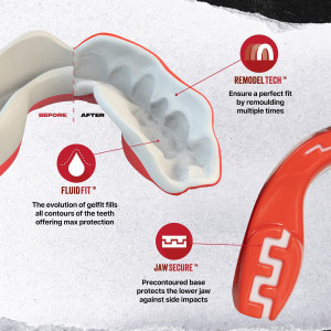 Protège-dents SafeJawz | Viper | Orange/Blanc