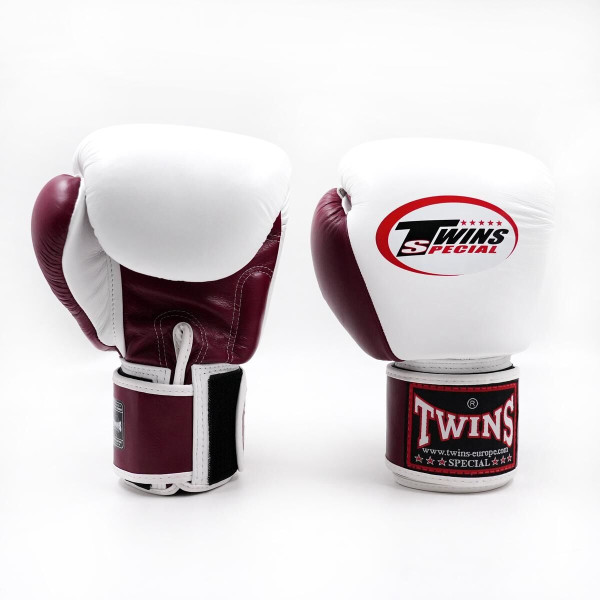 Gants de Boxe TWINS | Marron/Blanc | BGVL-3