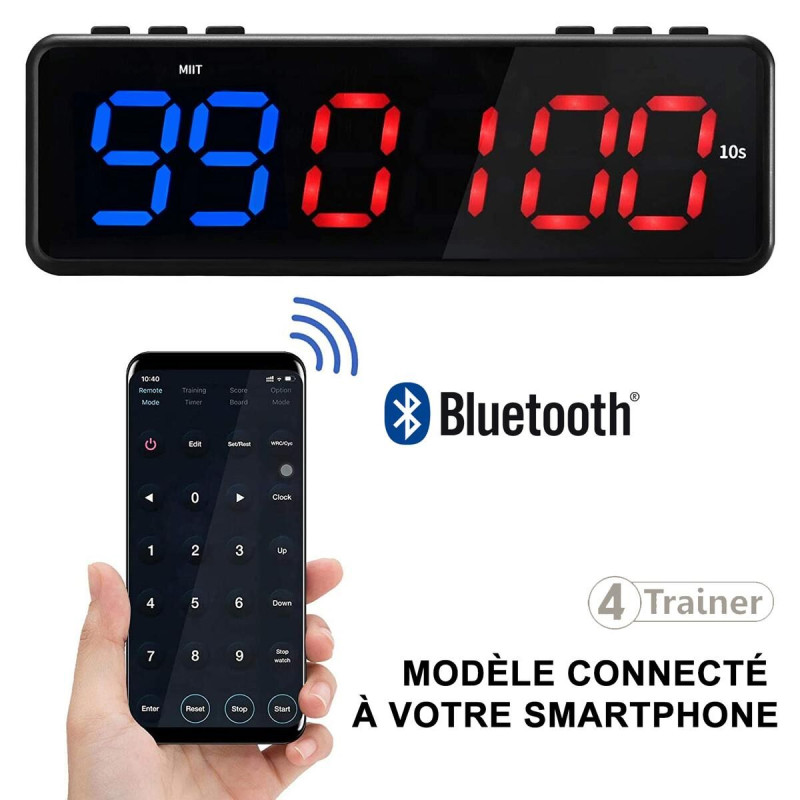 Timer d'Entraînement Mini Gym | Bluetooth LED | 4Trainer