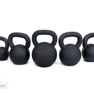 Kettlebell BL4CK IRON | 12kg Fonte Noir | 4Trainer