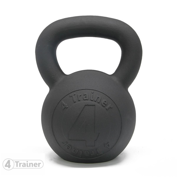 Kettlebell BL4CK IRON 24 kg | Fonte poudrée | 4Trainer