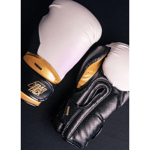 Gants de Boxe - Bar Tack - Blanc/Or - Striker