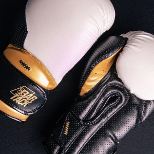 Gants de Boxe - Bar Tack - Blanc/Or - Striker