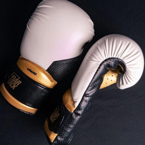 Gants de Boxe - Bar Tack - Blanc/Or - Striker