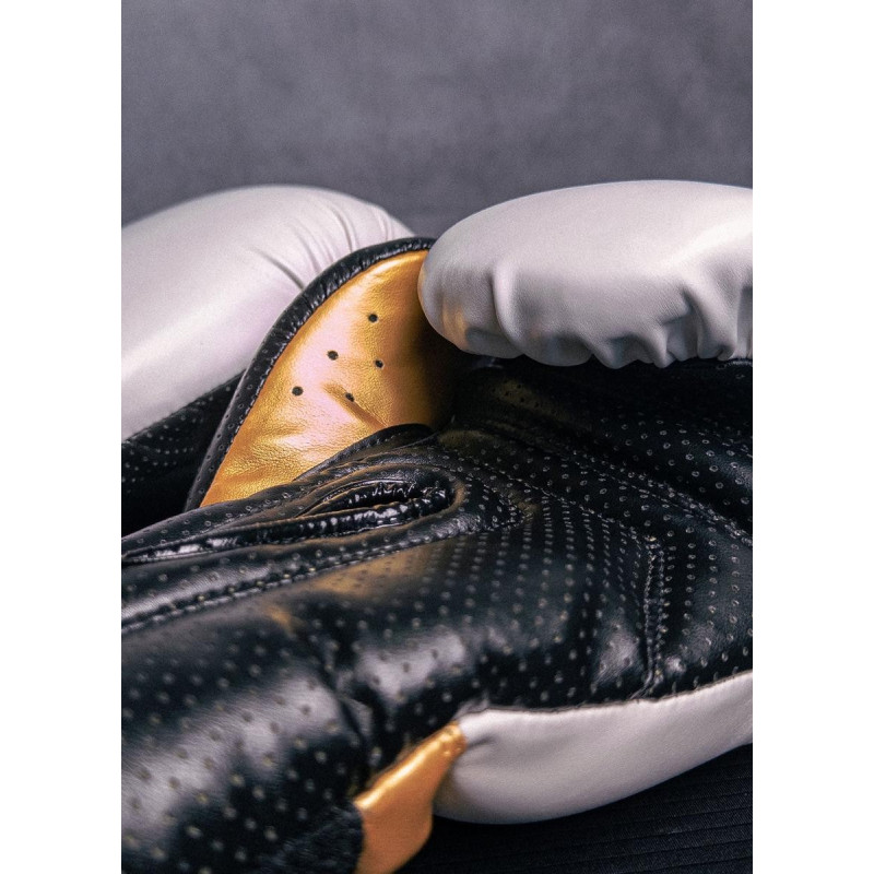 Gants de Boxe - Bar Tack - Blanc/Or - Striker