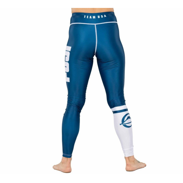 Pantalon de compression Fuji Sports | Bleu | Script Femme