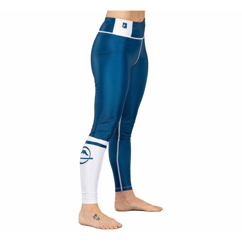 Pantalon de compression Fuji Sports | Bleu | Script Femme