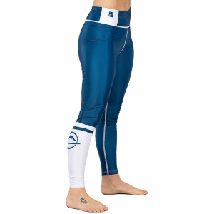 Pantalon de compression Fuji Sports | Bleu | Script Femme