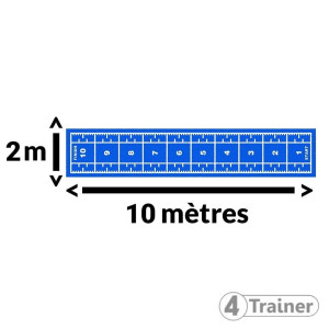 Piste Gazon Synthétique 4TRAINER | Bleu | 2m