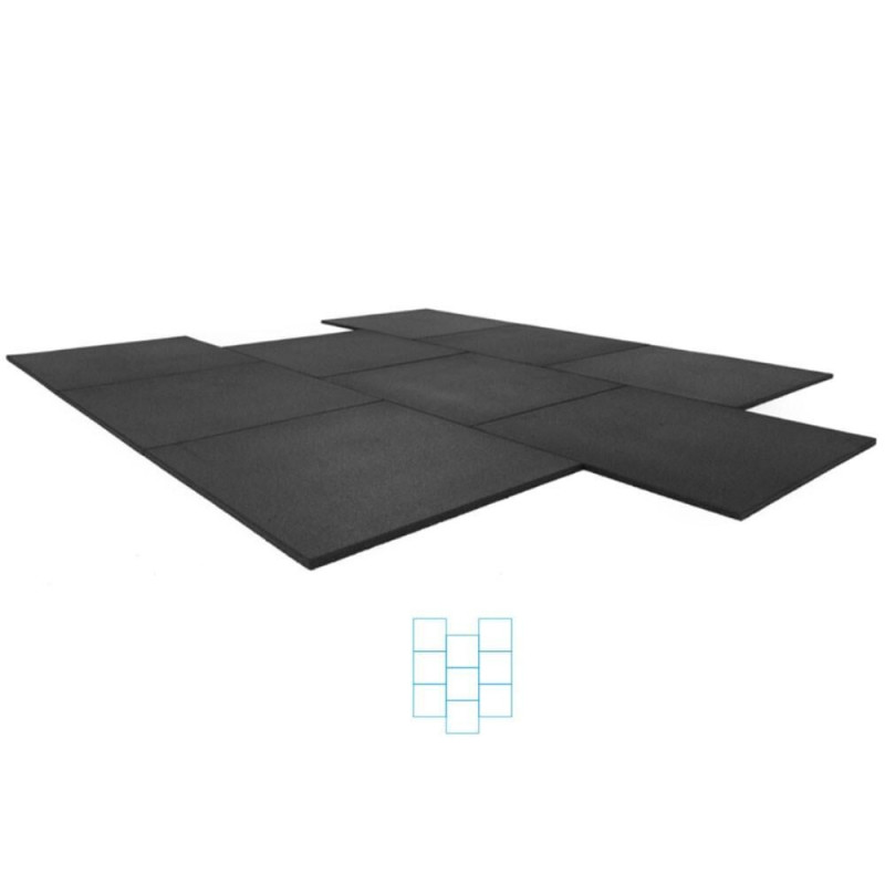 Dalles Training 4TRAINER | Noir | Lot de 10 | 100x100cm