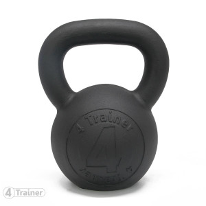 Kettlebell 4TRAINER | BL4CK IRON 20KG | Fonte