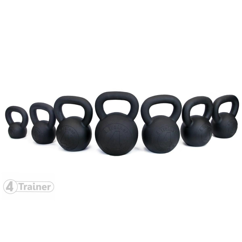 Kettlebell 4TRAINER | BL4CK IRON 20KG | Fonte
