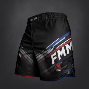 Shorts de MMA - Bar Tack x FMMAF - Noir - Drift