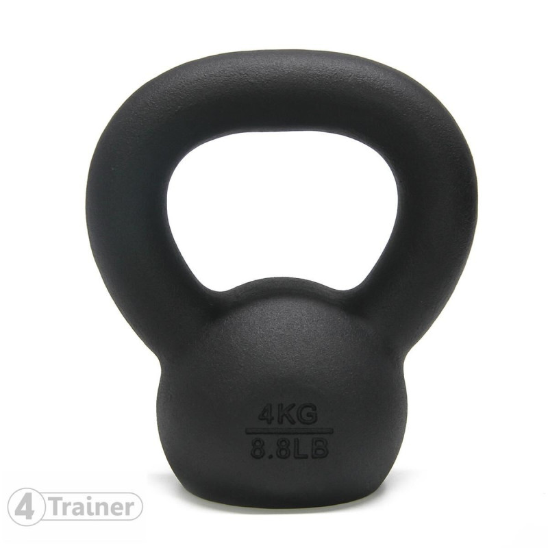 Kettlebell 4TRAINER | BL4CK IRON 4KG | Fonte
