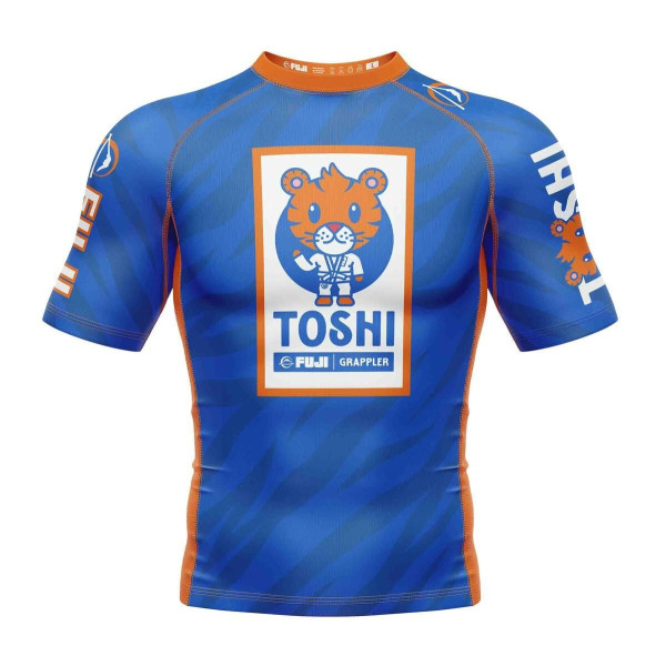 Rashguard Fuji Sports | Bleu/Orange | Toshi Kids