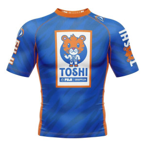 Rashguard Fuji Sports | Bleu/Orange | Toshi Kids