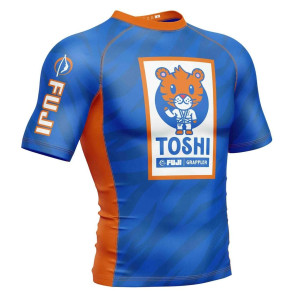 Rashguard Fuji Sports | Bleu/Orange | Toshi Kids