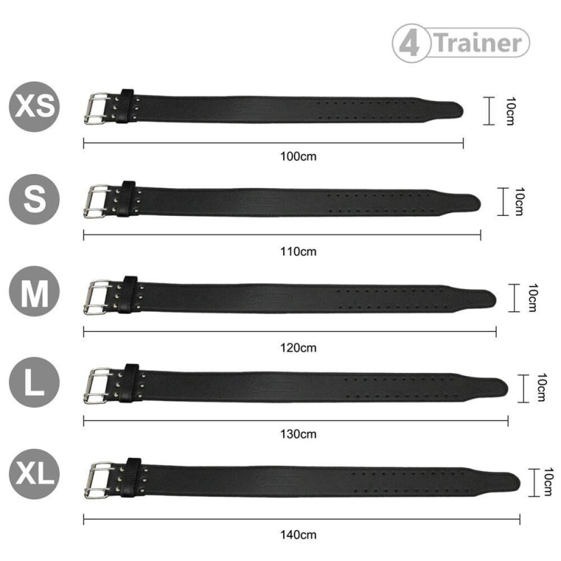 Ceinture Force Haltérophilie 4TRAINER | Noir | Cuir