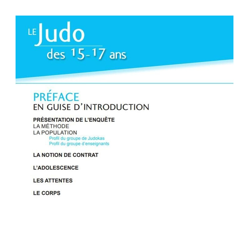 Livre Le Judo des 15-17 ans 4TRAINER | Guide Pédagogique Fédération Française