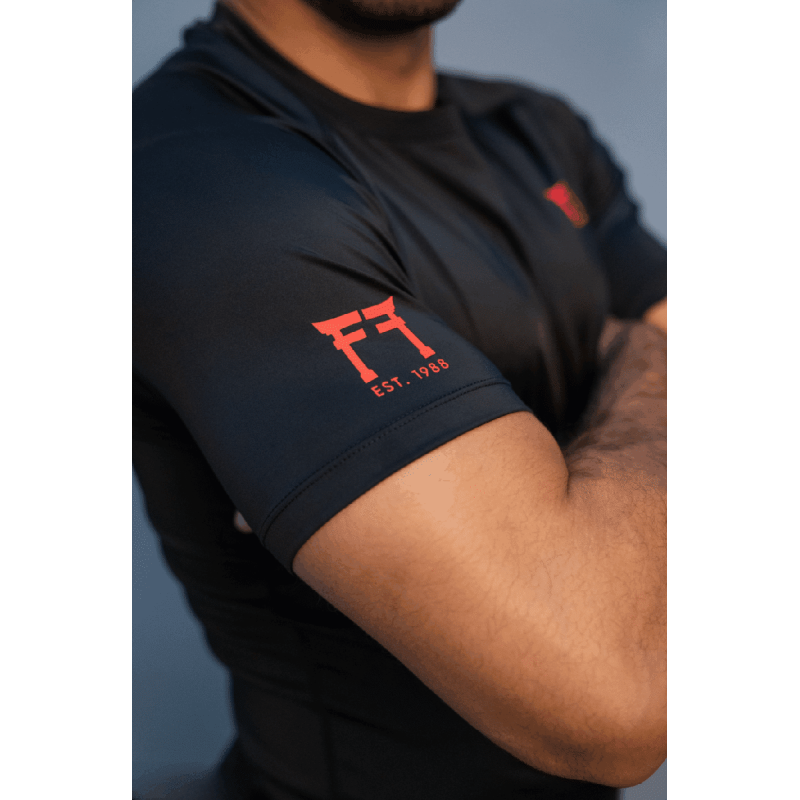 Rashguard Fighting Films | Noir | Manches Courtes