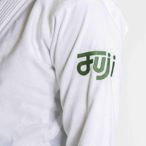 Kimono JJB Fuji Sports | Blanc/Vert | Flow-Tech