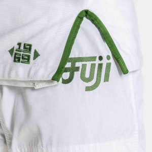Kimono JJB Fuji Sports | Blanc/Vert | Flow-Tech