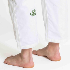 Kimono JJB Fuji Sports | Blanc/Vert | Flow-Tech