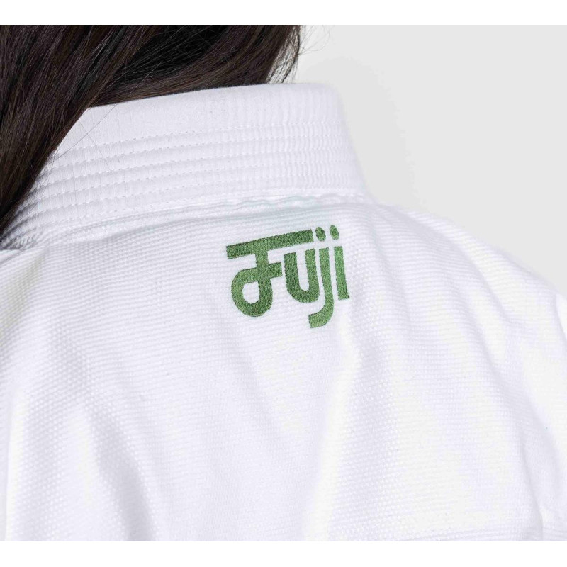 Kimono JJB Fuji Sports | Blanc/Vert | Flow-Tech