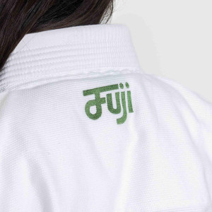 Kimono JJB Fuji Sports | Blanc/Vert | Flow-Tech