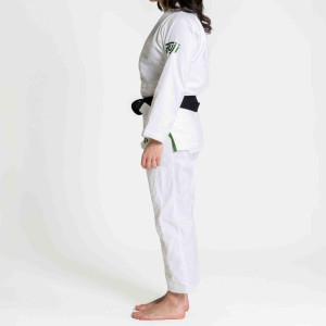 Kimono JJB Fuji Sports | Blanc/Vert | Flow-Tech