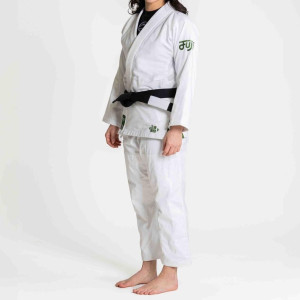 Kimono JJB Fuji Sports | Blanc/Vert | Flow-Tech