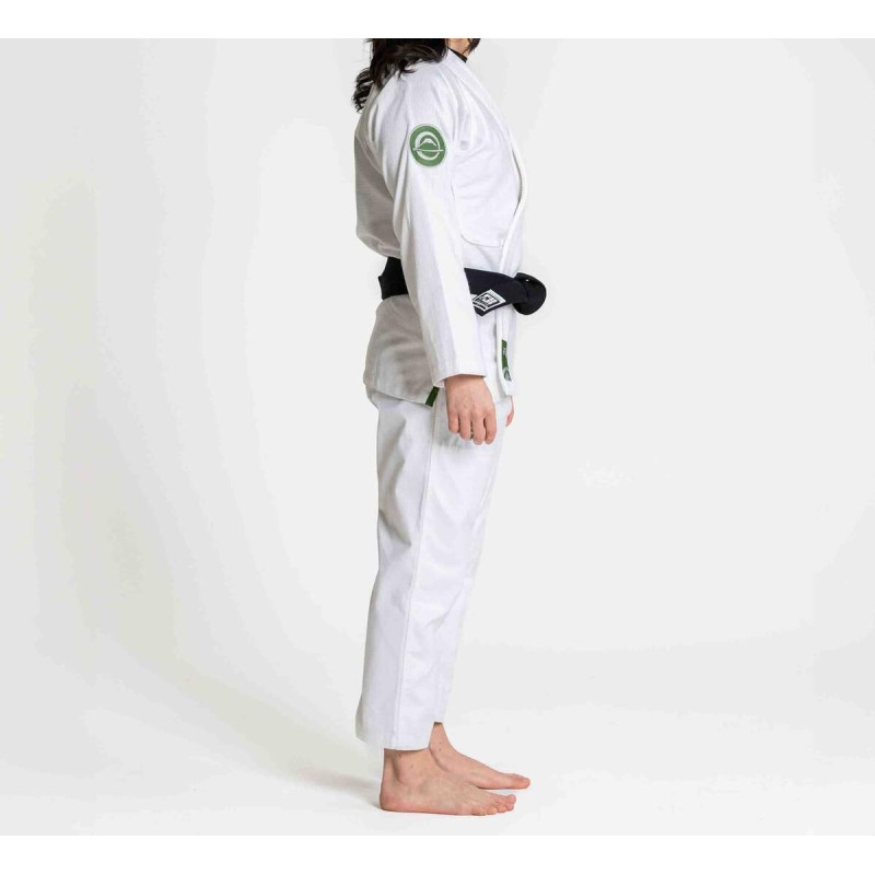 Kimono JJB Fuji Sports | Blanc/Vert | Flow-Tech