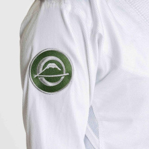 Kimono JJB Fuji Sports | Blanc/Vert | Flow-Tech