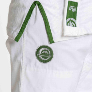 Kimono JJB Fuji Sports | Blanc/Vert | Flow-Tech