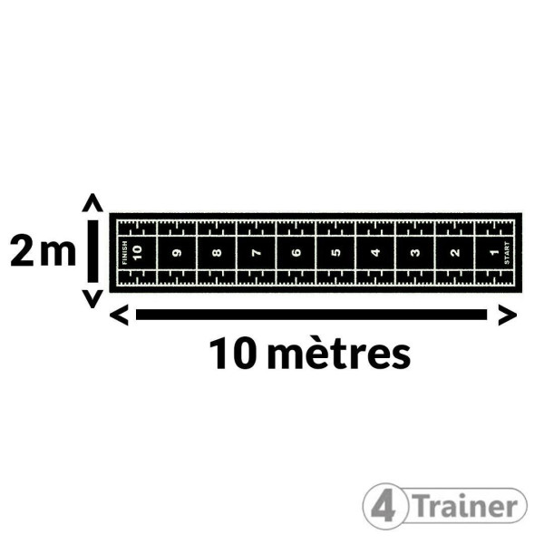 Piste Gazon Synthétique 4TRAINER | Noir | 2m