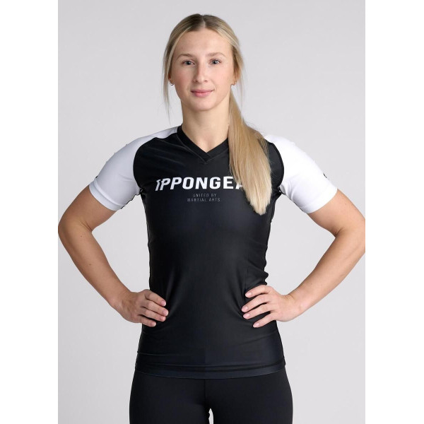 Rashguard pour femme Blanc Approuvées par l'IBJJF- Rashguard IpponGear