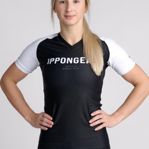 Rashguard pour femme Blanc Approuvées par l'IBJJF- Rashguard IpponGear