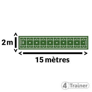Piste Gazon Synthétique 4TRAINER | Vert | 2m