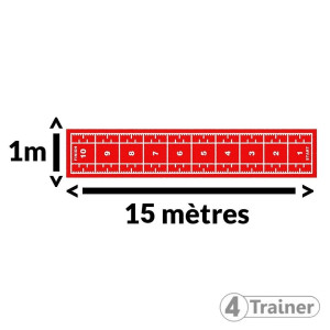 Piste Gazon Synthétique 4TRAINER | Rouge | 1m