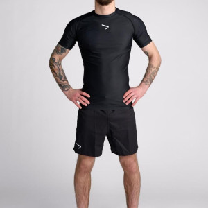 Rashguard Manches Courtes Noir- Rashguard IPPONGEAR - UBMA