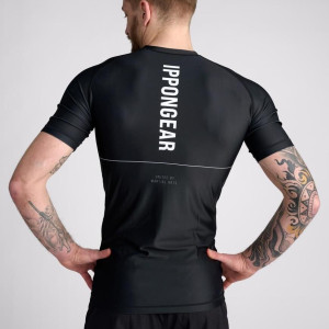 Rashguard Manches Courtes Noir- Rashguard IPPONGEAR - UBMA