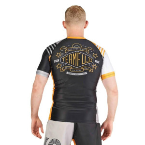 Rashguard Fuji Sports | Noir/Orange | Linear Lockdown