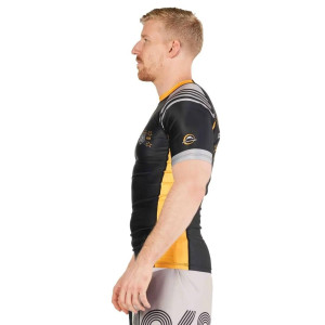Rashguard Fuji Sports | Noir/Orange | Linear Lockdown