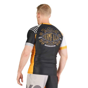 Rashguard Fuji Sports | Noir/Orange | Linear Lockdown