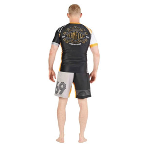 Rashguard Fuji Sports | Noir/Orange | Linear Lockdown